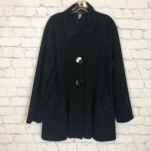 Yushi Black Ribbed Jacket Size L